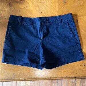 New York & Company Blue Bermuda Shorts Cotton Twill